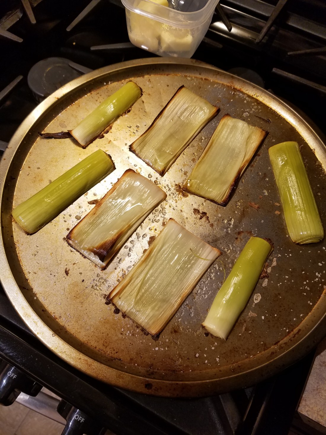 roasted leeks